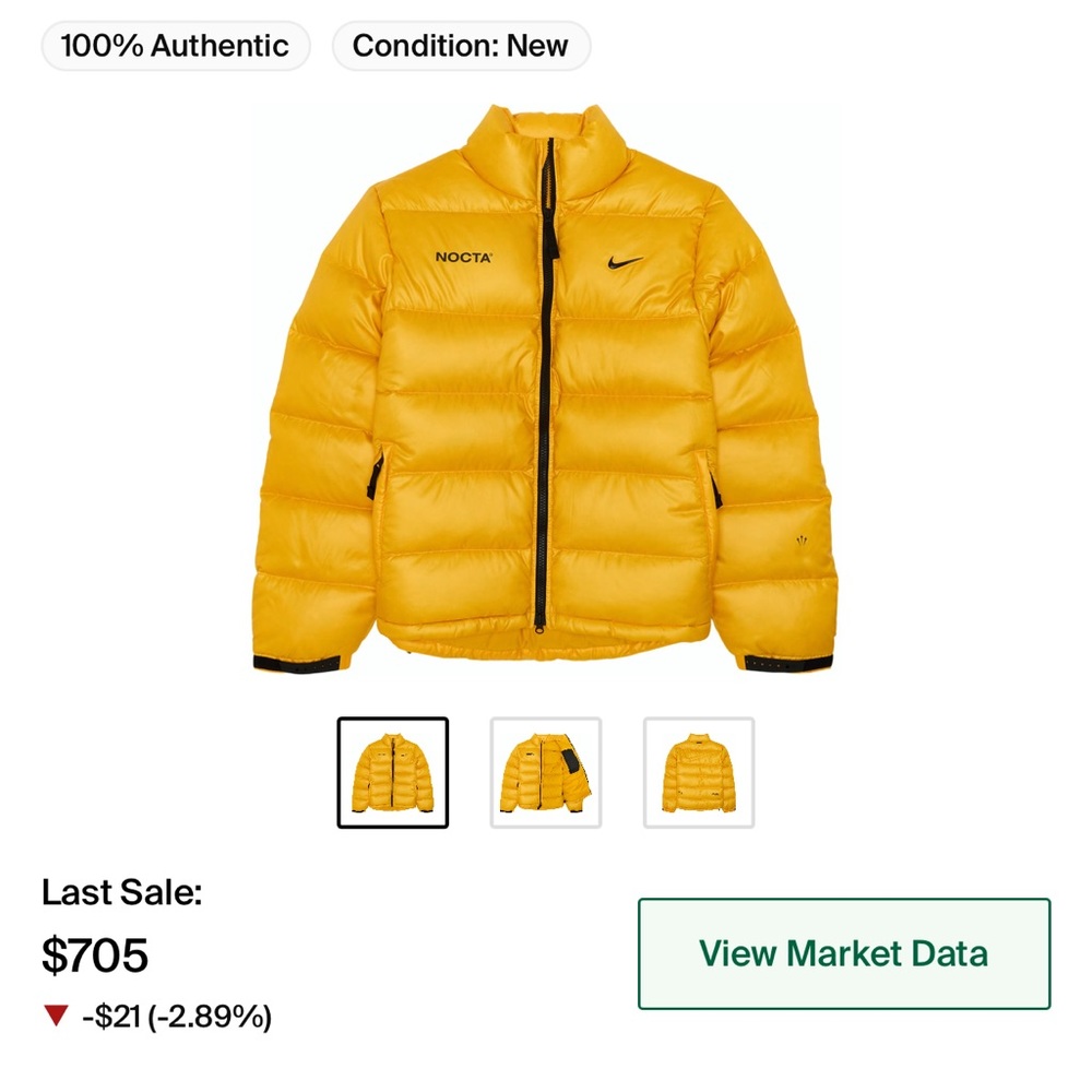 Nike/Drake Nocta XL Yellow Jacket